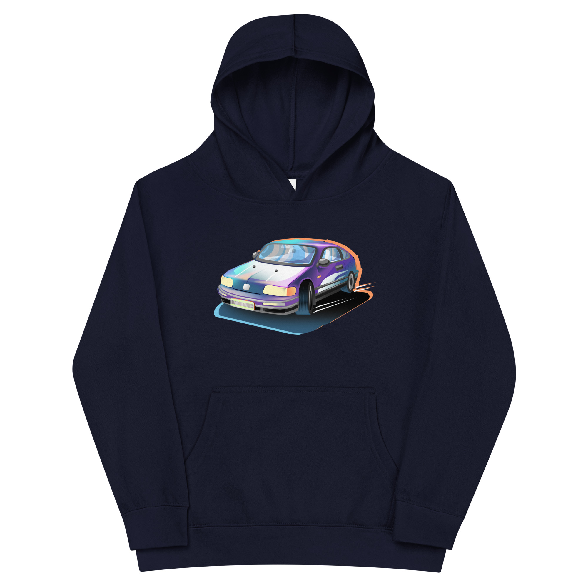 Compact Tuner Car (Kids Fleece Hoodie) - Image 3