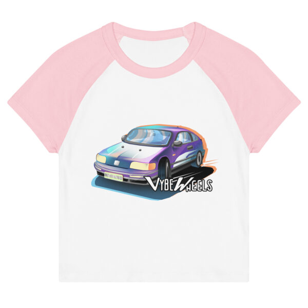 Compact Tuner Car (Women’s Micro Rib Raglan Baby Tee)