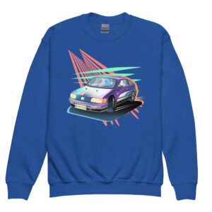 Compact Tuner Car (Youth Crewneck Sweatshirt) - Image 6